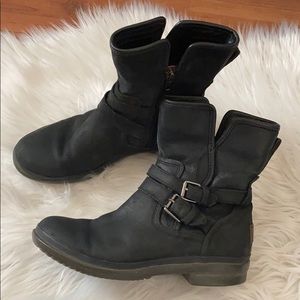 UGG moto leather boots